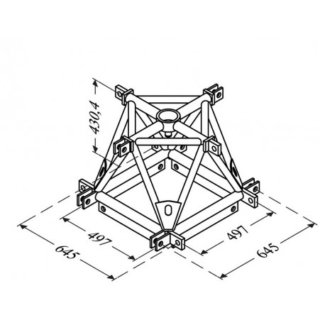 Carré De Levage 4D Acier Structure Alu 500 Triangulaire