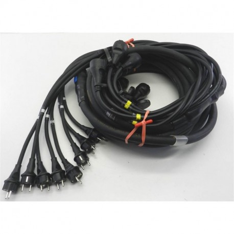 Cable 8 circuits 18G2.5  Epanoui mâle/ femelle cordons moulés 15m