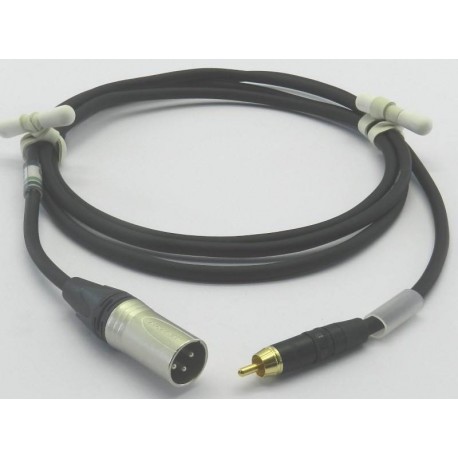 Câble modulation XLR3M/Cinch mâle 1m