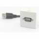 Plastron 45 embase USB A  femelle  cordon USB A femelle 20cm