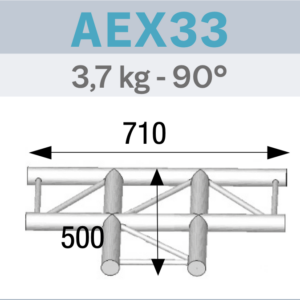 ANGLE 90° 3 DÉPARTS A PLAT POUR ÉCHELLE PLATE 290