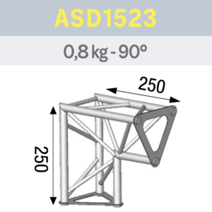 ANGLE 2D 90° SECTION 150 ALU TRIANGULAIRE