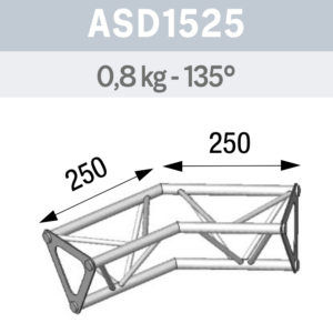 ANGLE 2D 135° SECTION 150 ALU TRIANGULAIRE