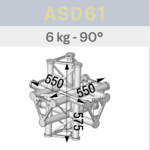 ANGLE ALU TRIANGULAIRE 250 6 DÉPARTS