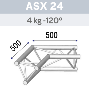 ANGLE ALU SX290 2 DÉPARTS 120° FORTE CHARGE.