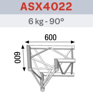 ANGLE ALU SX390 2 DÉPARTS HORIZONTAL 90°