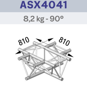 ANGLE ALU SX390 4 DÉPARTS A PLAT 90°