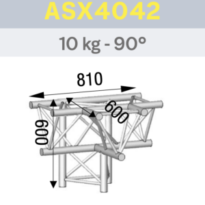 ANGLE ALU SX390 4 DÉPARTS PIED 90°