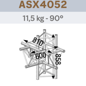 ANGLE ALU SX390 5 DÉPARTS PIED 90°