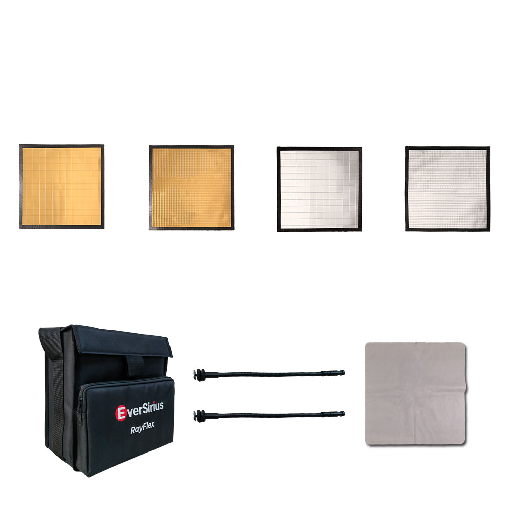 Kit M25b : 4 réflecteurs mosaïque pliable 25x25cm (2 x GOLD/ 2 x SILVER)